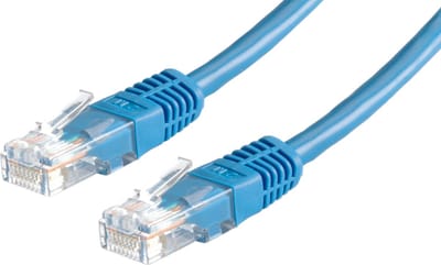 VALUE Patchkabel Cat.6 UTP (Class E), blauw, 10 m