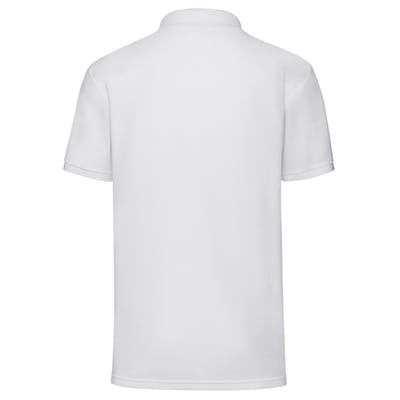 Fruit of the Loom Heren Polycotton Pique Poloshirt (Wit)