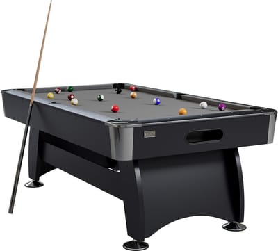 NORTH Gardone Pooltafel Zwart/Grijs 8FT