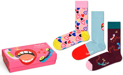 Happy Socks unisex single ready to mingle giftbox 3P multi
