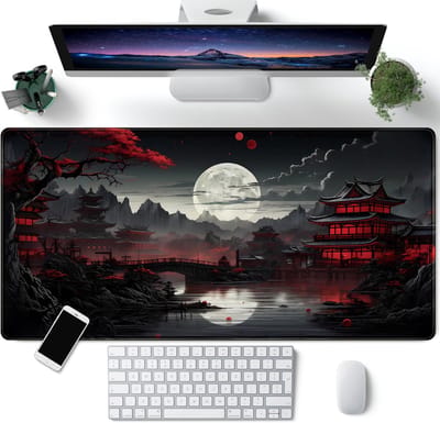 Muismat XXL Speed Gaming 800 x 300 mm - muismat voor het bureau, grote muismat, verbetert nauwkeurigheid en snelheid - Full Moon