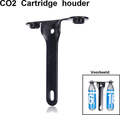 Aluminium Co2 patroon houder voor twee CO2 patronen / cartridges / capsules