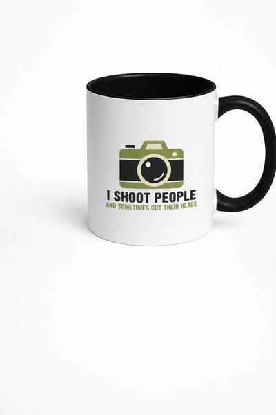 I Shoot People - Fotografen Mok met Zwarte Binnenkant - Origineel Cadeau
