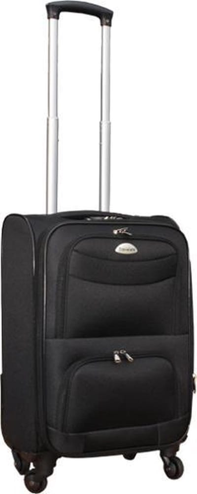 Travelerz stoffen reiskoffer met cijferslot zwart 39 liter (stof)