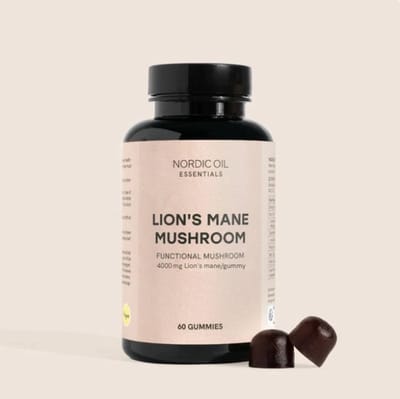 Nordic Oil© - Lion's Mane Mushroom - 60 gummies - Veganistische, glutenvrije en suikervrije gummies