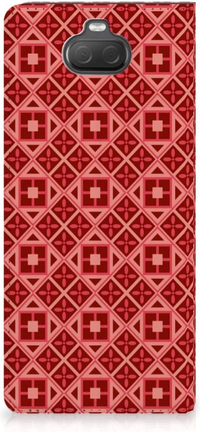 Sony Xperia 10 Hoesje met Magneet Batik Rood