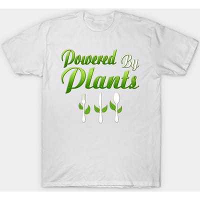 T-shirt Dames Vegan Powered By Plants Premium T-shirt Harajuku Print Kawaii T-shirt Zomer Korte Mouw Dames T-shirt Top Tee XL wit