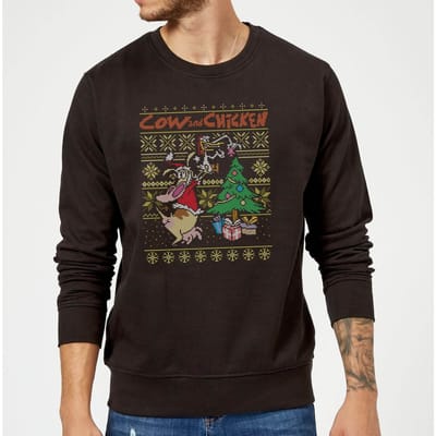 Cow and Chicken Cow And Chicken Kerstmis Trui - Zwart - L