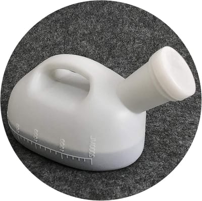 Man urine flessen, man urine flessen 2000ML mannelijk urinoir draagbaar heren potje plasfles collector reistoilet (kleur: goud) (kleur: goud) (Size : Beige)