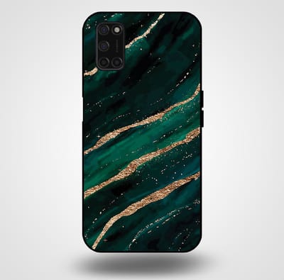 Smartphonica Telefoonhoesje voor OPPO A52 / A72 4G / A92 met marmer opdruk - TPU backcover case marble design - Groen Goud geschikt voor Oppo A52;Oppo A72;Oppo A92