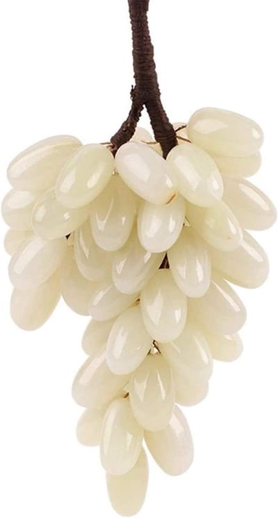 Dailygoods- Ornamenten Natuurlijke Jade Druiven - Decoratieve Beeldjes - Duurzaam Materiaal - Glanzend en Gepolijst - Interieur Decoratie - Perfect voor Thuis en Kantoor