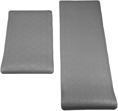 Dailygoods- Keukenmat Waterdicht - Antivloeistofmat - 2 Stuks - 44x75cm/44x120cm - Duurzaam PVC - Ondersteunend oppervlak - Antislipmat