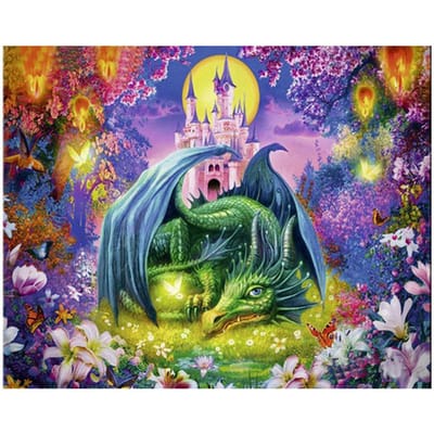 Peinture diamant 5D à faire soi-même, broderie au point de croix, peinture par numéro, artisanat, chambre d'enfant 20X30CM pink