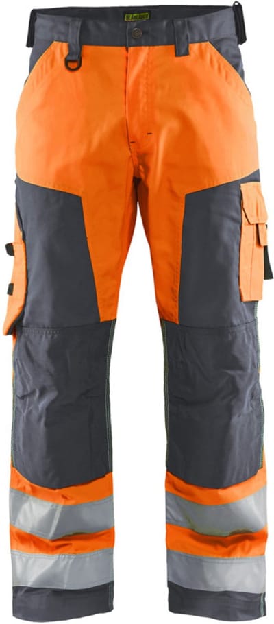 Blaklader Werkbroek High Vis zonder spijkerzakken 1566-1811 - High Vis Oranje/Medium Grijs - C50