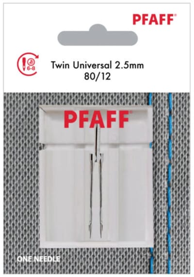 Pfaff Tweelingnaald Universal / 80 / 2.5mm (1 stuk) Naalden