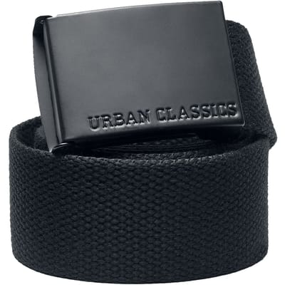 Urban Classics Colored Buckle Canvas Unisex Riem - zwart - L-XL