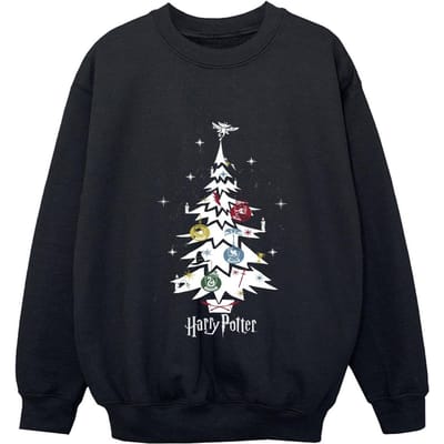 Harry Potter Sweatshirt met kerstboom voor jongens (Zwart)
