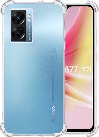 Hoesje - Geschikt voor OPPO A77 - Sterk & Shockproof - Siliconen Case - Back Cover - Telefoon Hoes Shock Proof - Telefoonhoesjes - Transparant
