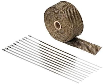 Dailygoods- Uitlaatwrap 10m - Roestvrij Stalen Ties - Thermische Isolatie - Milieuvriendelijk - Eenvoudige Installatie - Langdurige Levensduur - Warmte-isolatie