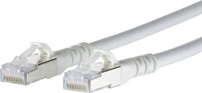 Metz Connect 1308452088-E RJ45 Netwerkkabel, patchkabel CAT 6A S/FTP 2.00 m Wit Snagless 1 stuk(s)