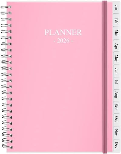 Productiviteitsplanner - Agenda Notitieboek - Tijdbeheer - Met Urenschema's - A5 20x28cm - Roze