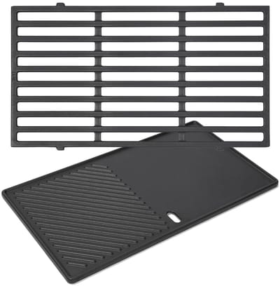 Dailygoods- Grillrooster 44,5 CM - Gietijzeren BBQ Accessoires - Bakplaat - Vervangende Onderdelen - Geschikt voor Weber Spirit E210/E220 - Professionele Kwaliteit - Barbecue Rooster
