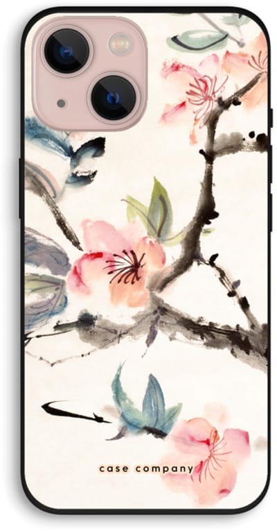 Case Company® - Hoesje geschikt voor iPhone 13 hoesje - Japanse bloemen - Biologisch Afbreekbaar Telefoonhoesje - Bescherming alle Kanten en Schermrand