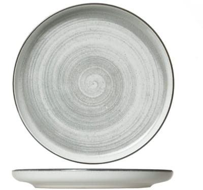 Cosy & Trendy Ontbijtborden / Dessertborden – Baltic Grey – Ø 20 cm – 6 stuks – Bevat 6 ontbijtborden / dessertborden – Grijs aardewerk met uniek patroon – Vaatwasser- en Magnetronbestendig – Stapelbaar