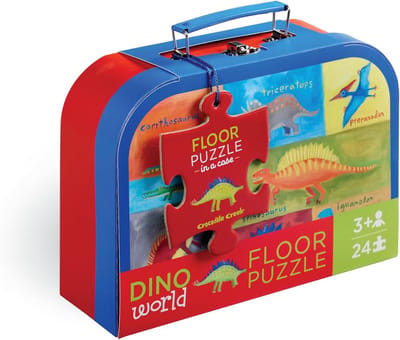 Vloerpuzzel - Grote puzzel - Kinderen vermaken - 24 stevige stukken - 50 x 68 cm - Dinosaurus