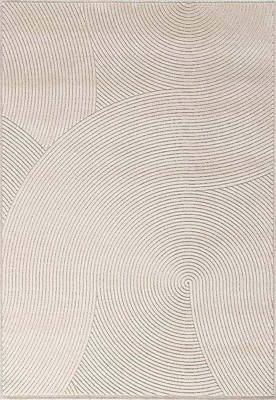 Acsento Chiara 1012 Ivory Vloerkleed - 160 x 230 cm - Ivoor - Rechthoekig - Viscose, Wol, Polyamide - Eetkamer, Woonkamer - Geometrisch, Strepen - Scandinavisch, Modern