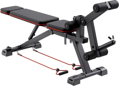 800 - Lbs Verstelbare Gewichtsbank. Full Body Bank Met Beenverlenging En Preacher Pad Voor Thuistraining