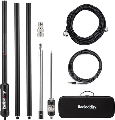 Draagbare HF Antenne 5-50MHz voor QRP Transceivers - Snelle Afstemming Verticaal