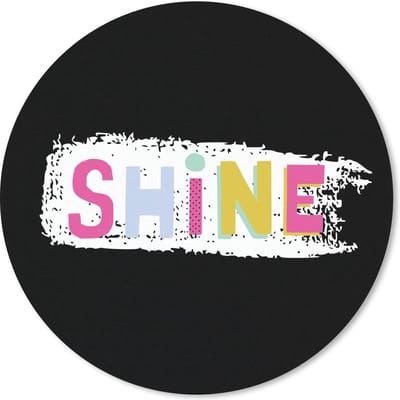 Muismat rond 20x20 cm - Mousepad Zomer - Quote - Wit - Ronde muismatten