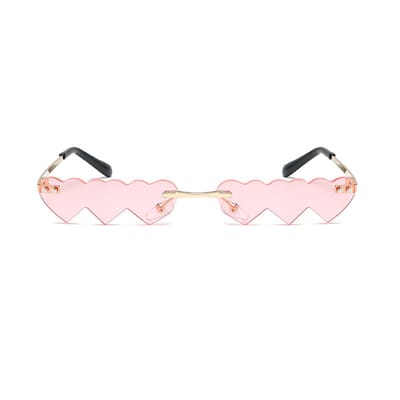 Dailygoods- Zonnebril Onregelmatige Vorm - Retro Zonnebril - Uniseks Zonnebril - Bescherming - Hartvormige Constructie - Frameloze Structuur - Fashion Sunglasses