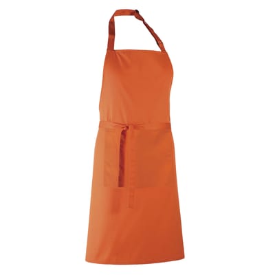 Premier Dames/Dames Kleuren Bipschort Met Zak / Werkkleding (Pakket van 2) (Oranje)