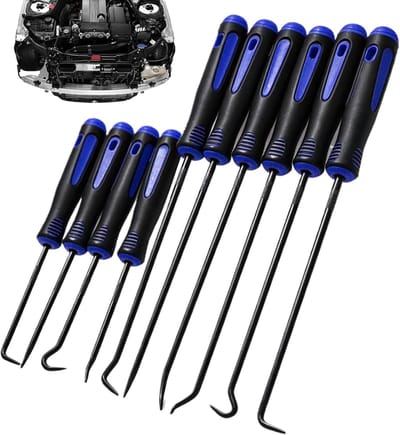 Haak En Prikgereedschap - Reparatie Set - Precisiewerk - 10 Delig - 30x13x1.8cm - Zwart