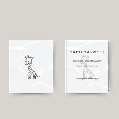 Tijdelijke tattoo giraffe | Neptattoo volwassenen | Tijdelijke tattoo voor volwassenen | Temporary tattoo | Plaktattoos voor volwassenen | Neptattoos | Probeer zorgeloos een tattoo | tattforaweek