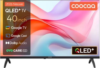Coocaa 40CGQG40Z - 40 inch - QLED Google TV - Full HD - HDR10 - Frameloos Design - Dolby Audio - WiFi & Bluetooth - Smart TV