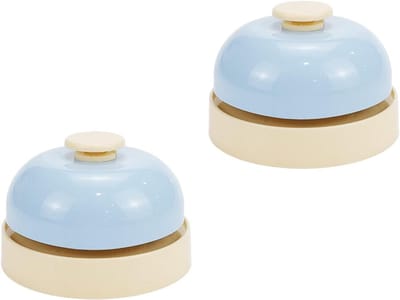 Mini Oproepbellen - Service Bellen - Personeel Oproepen - Helder en Luid Geluid - 6.5 x 4.5 cm - Blauw