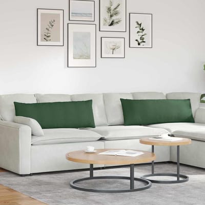 vidaXL - Zitkussens - 2 - pcs - Donkergroen - 120 - x - 40 - cm - Corduroy - stof