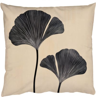 Sierkussens - Kussentjes Woonkamer - 50x50 cm - Bladeren - Minimalistisch - Zwart