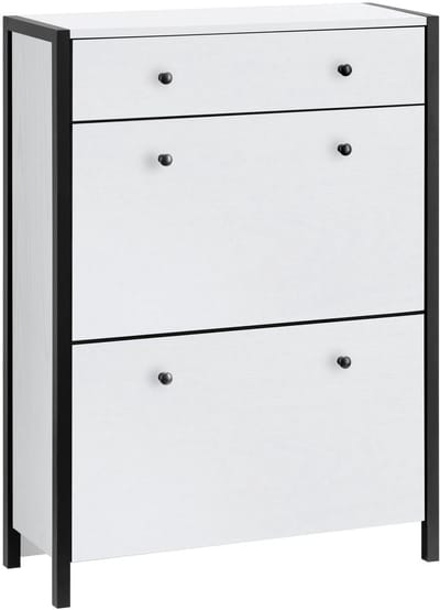 Chris-Chris-Schoenencabinet - Wit/Zwart
