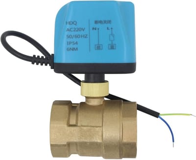 Elektrische Kogelkraan 220V AC Normaal Gesloten Waterafsluiter