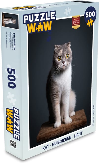 Puzzel Kat - Huisdieren - Licht - Legpuzzel - Puzzel 500 stukjes