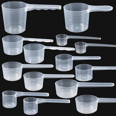 NTHProducts - 14 Piece Measuring Spoon - Doseringslepel voor Bakken - Transparant - Maatlepel voor Koffie - Perfect voor Poeders