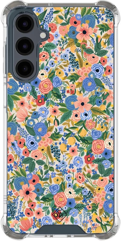 Casimoda® hoesje - Geschikt voor Samsung Galaxy A16 - Blue Gardens - Shockproof case - Extra sterk - TPU/polycarbonaat - Blauw, Transparant