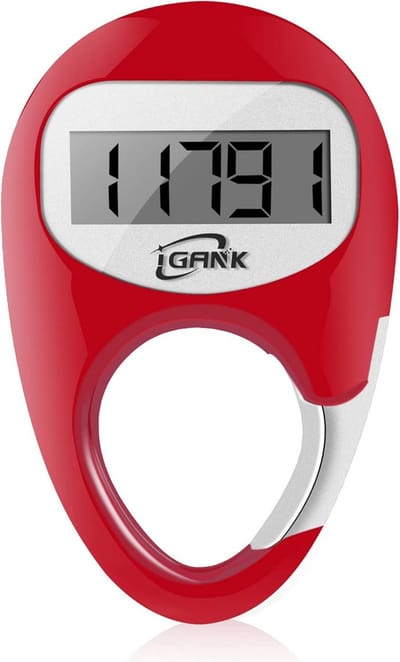 Stappenteller Stappenteller voor Mannen Vrouwen Kinderen - Eenvoudig Clip-on Loopmeter Rood