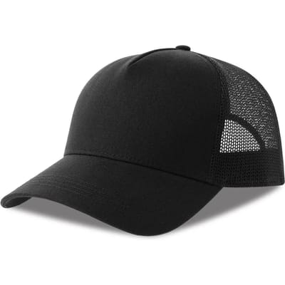 Atlantis Headwear Rapper Cotton-S Cap AT535 - Black/Black - One size