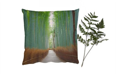 Sierkussens - Kussentjes Woonkamer - 40x40 cm - Bamboe - Pad - Bos
