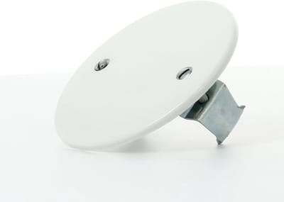 Deksel met klauw - Afdekking rond - Combinatiedozen afdekken - Ureum materiaal - 76 mm diameter - Wit